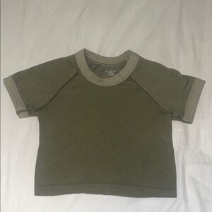 Urban Outfitters Tight Olive Crop Top